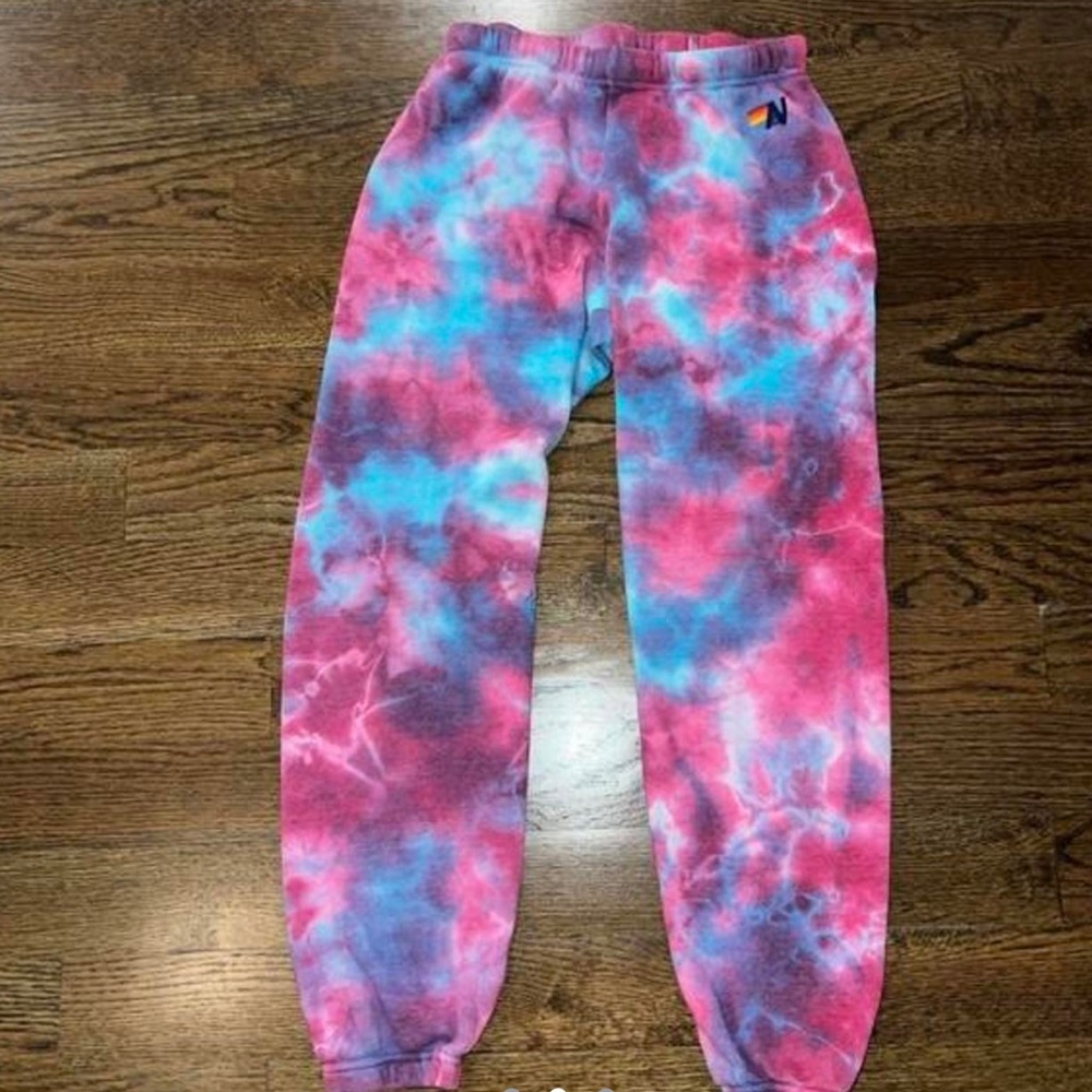 Aviator Nation Women’s Hand Dyed Sweatpants - Turquoise